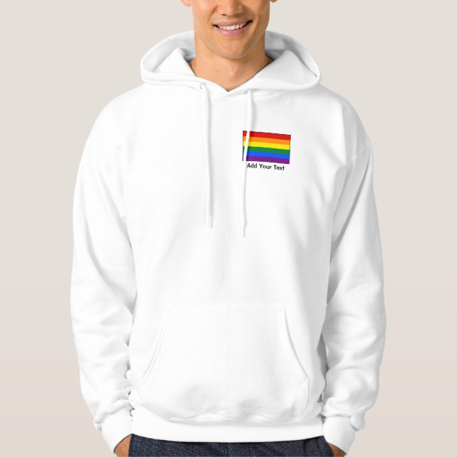 Veste À Capuche Drapeau arc-en-ciel du Gay pride LGBT (Devant)