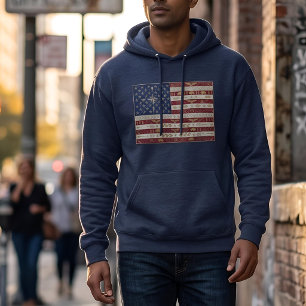 Veste À Capuche Drapeau Art Déco du patrimoine   États-Unis   Anné
