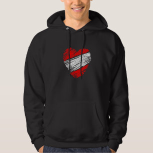 Veste À Capuche Drapeau autrichien en forme de cœur une excellente