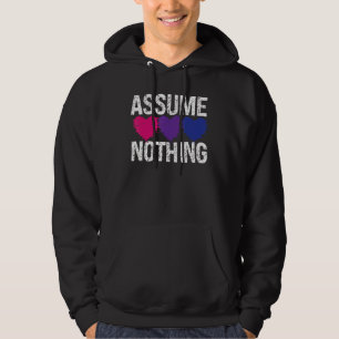 Veste À Capuche Drapeau Bisexuel Bi Pride Supposons Rien 1