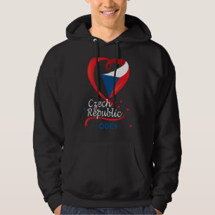 Veste À Capuche Drapeau Coeur République Tchèque Odry Lion Coat De