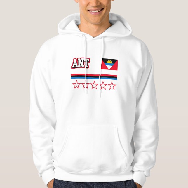 Veste À Capuche Drapeau d'Antigua-et-Barbuda (Devant)