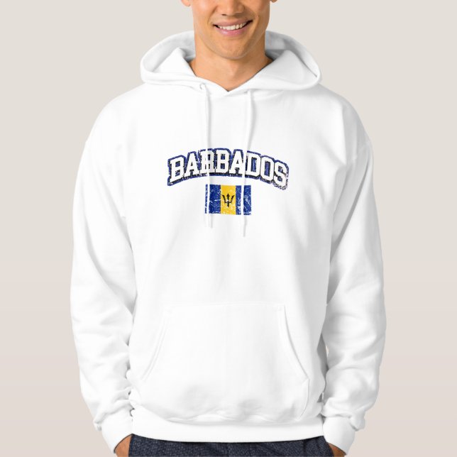 Veste À Capuche Drapeau de cru des Barbade (Devant)