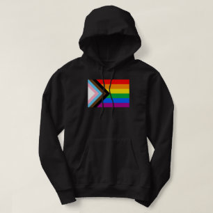 Veste À Capuche Drapeau de fierté de progrès LGBTQ+