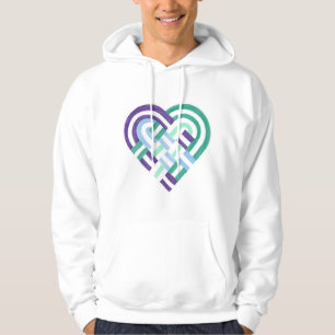 Veste À Capuche Drapeau de la Fierté Hommes Gay Coeur Tissé Vert B