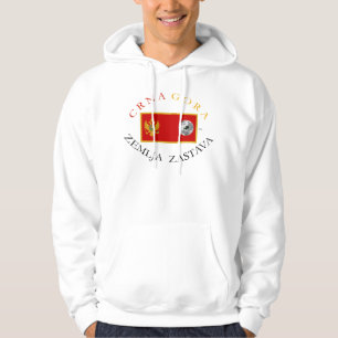 VESTE À CAPUCHE DRAPEAU DE LA TERRE DE CRNA GORA (MONTÉNÉGRO)