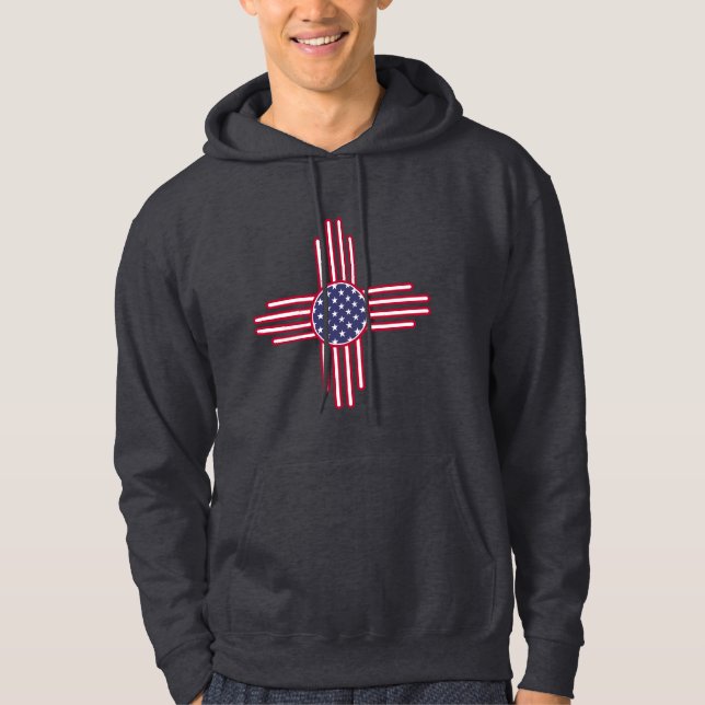 Veste À Capuche Drapeau des USA - le symbole de Zia Sun - (Devant)