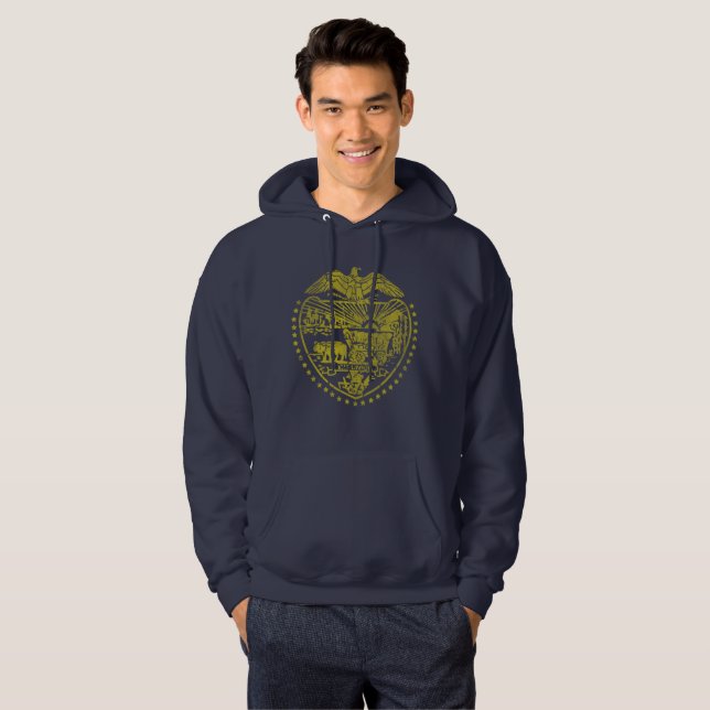 Veste À Capuche Drapeau d'état de l'Orégon (Devant entier)