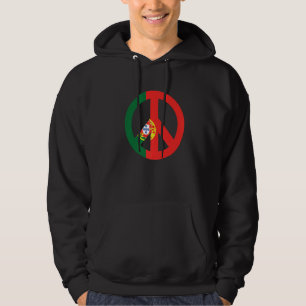 Veste À Capuche Drapeau du Portugal Signe de Paix
