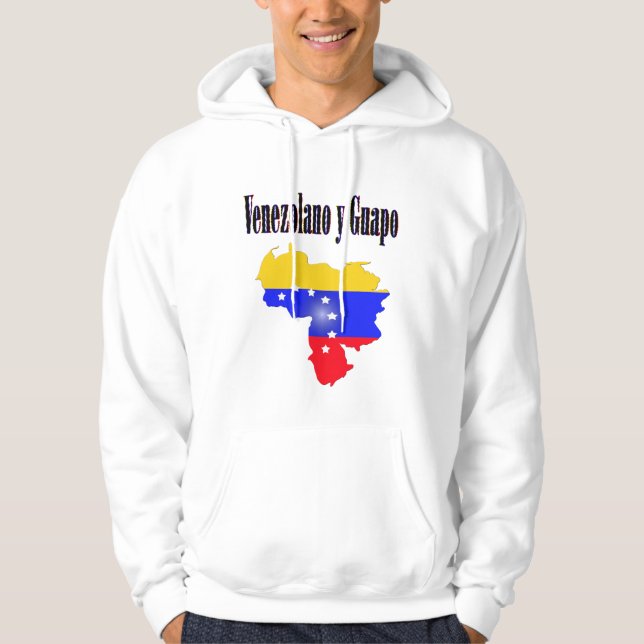 Veste À Capuche Drapeau du Venezuela avec le texte Venezolano y gu (Devant)
