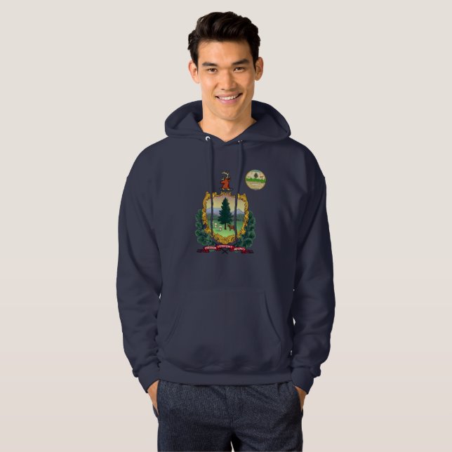 Veste À Capuche Drapeau du Vermont (Devant entier)