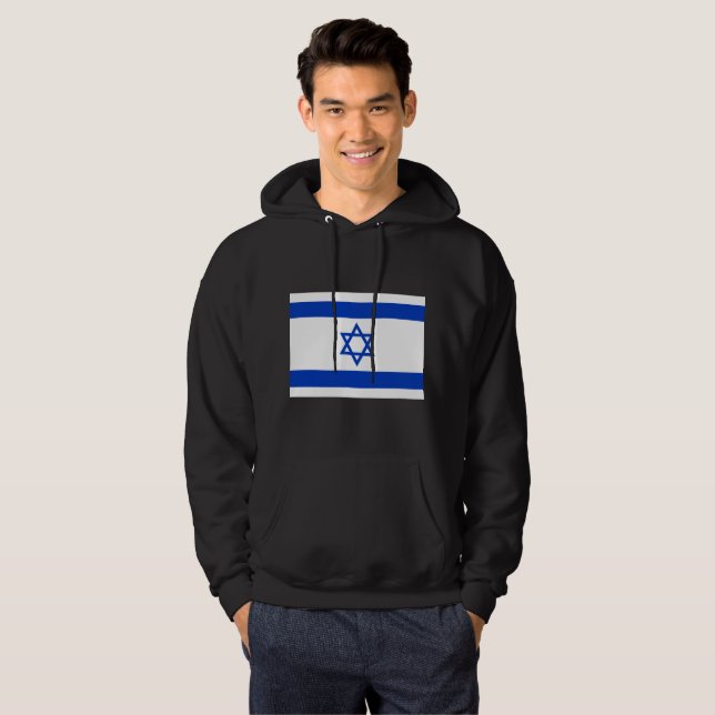 Veste À Capuche Drapeau Israël (Devant entier)