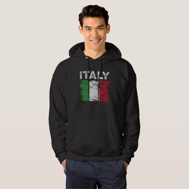 Veste À Capuche Drapeau Italie en détresse - Drapeau italien (Devant entier)