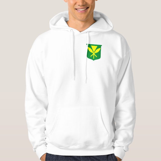 Veste À Capuche Drapeau Kanaka Maoli (Devant)