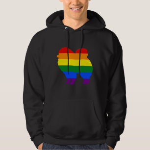 Veste À Capuche Drapeau Lgbt en arc-en-ciel Pomeranian 122