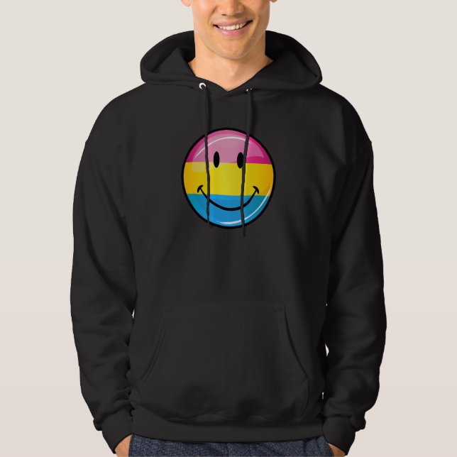 Veste À Capuche Drapeau Pansexual de sourire de fierté (Devant)