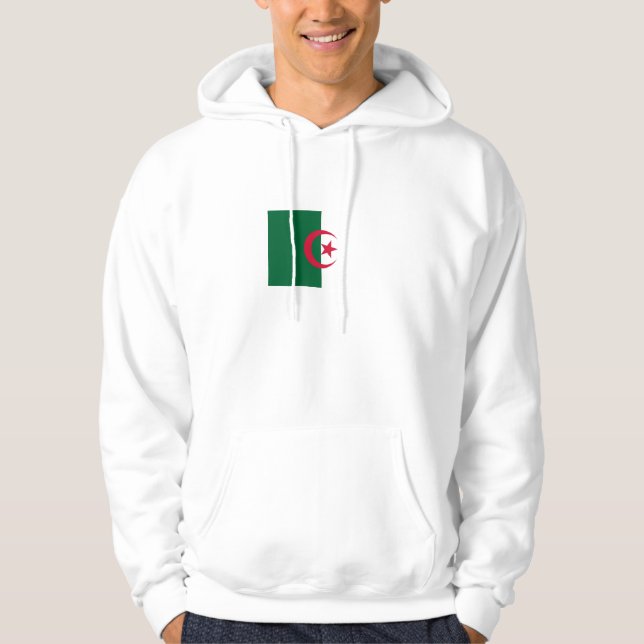 Veste À Capuche Drapeau patriotique algérien (Devant)