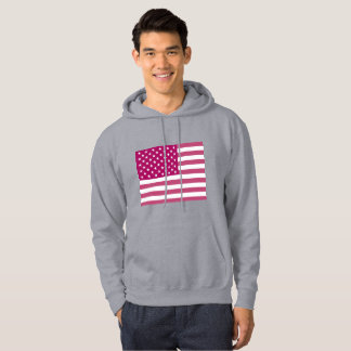 Veste À Capuche Drapeau rose américain sur garçon séduisant