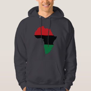 Veste À Capuche Drapeau rouge, noir et vert de l'Afrique