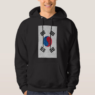 Veste À Capuche Drapeau Sud-Coréen Pour Coréens Drapeau Vintage Du