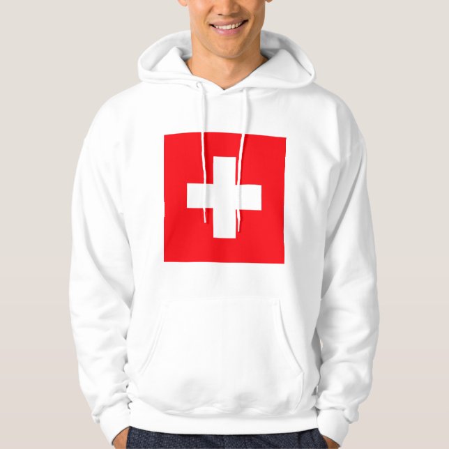 Veste À Capuche Drapeau suisse (Devant)