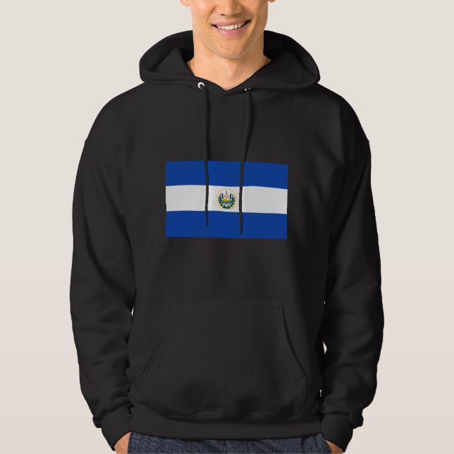 Veste À Capuche Drapeau SV du Salvador (Devant)