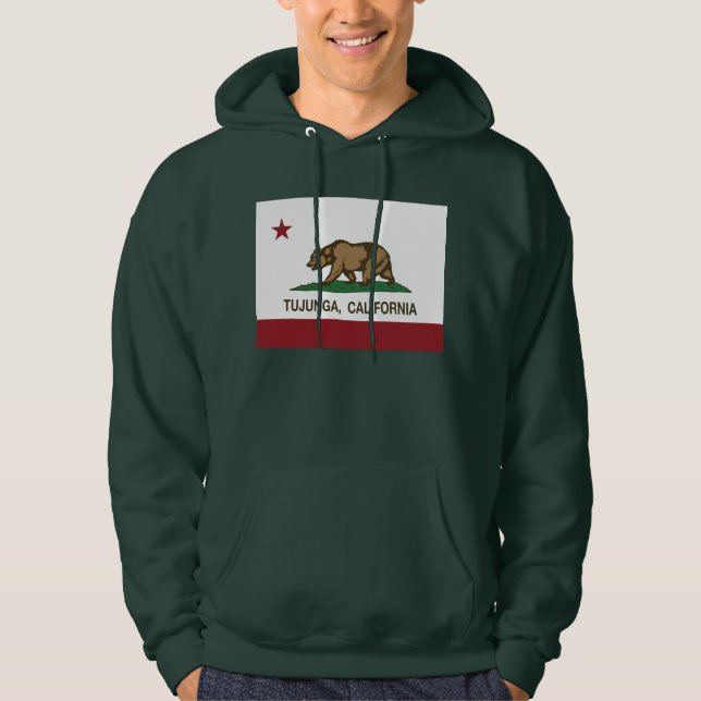 Veste À Capuche Drapeau Tujunga de République de la Californie (Devant)