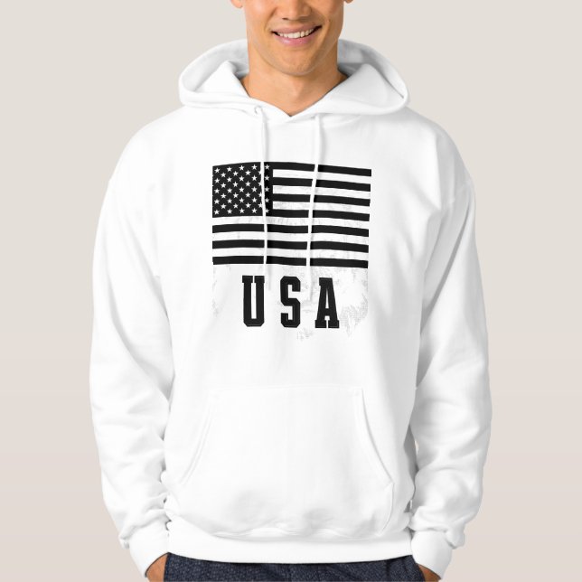 Veste À Capuche Drapeau USA   (Devant)