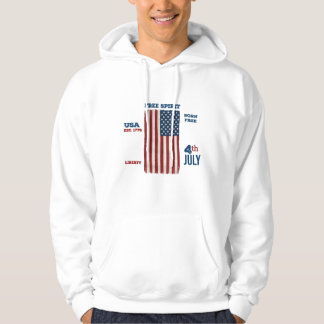 Veste À Capuche Drapeau USA vintage du 4 juillet Esprit libre Patr