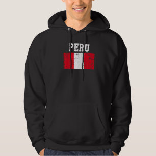 Veste À Capuche Drapeau Vintage Pérou rétrograde Racines péruvienn