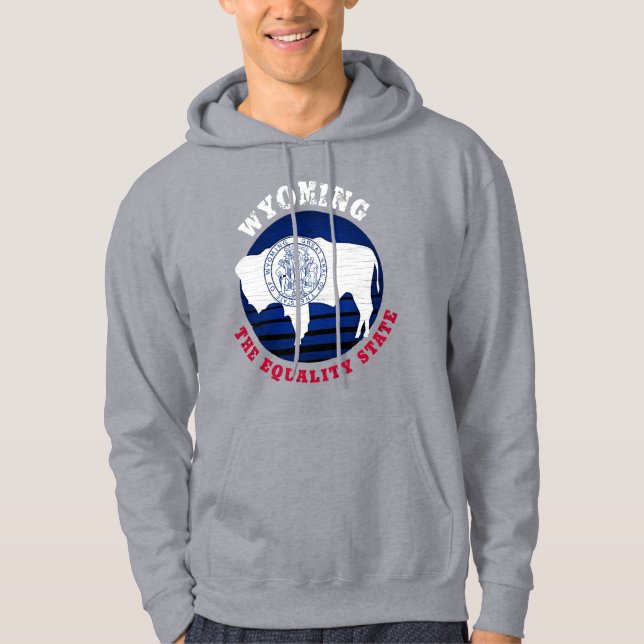VESTE À CAPUCHE DRAPEAU WYOMOMING EQUALITY STATE (Devant)