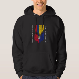 Veste À Capuche Drapeaux haïtiens colombiens arrachés Colombie Haï