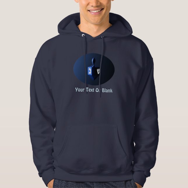 Veste À Capuche Dreidel bleu brillant (Devant)
