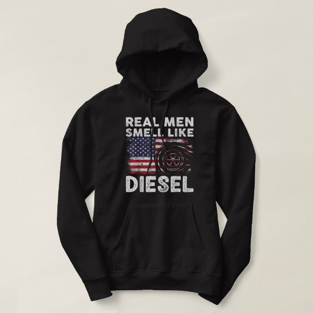 Veste À Capuche Drôle cadeau Diesel Mécanique, Les vrais hommes se (Design devant)