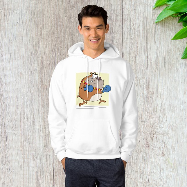 Veste À Capuche Drôle Cartoon Bulldog Boxer Chien (Créateur téléchargé)