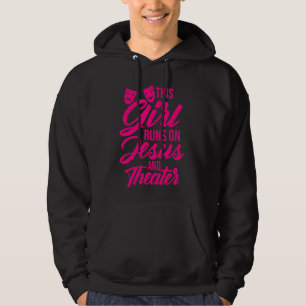 Veste À Capuche Drôle Cette Fille Fonctionne Sur Jésus Et Le Théât