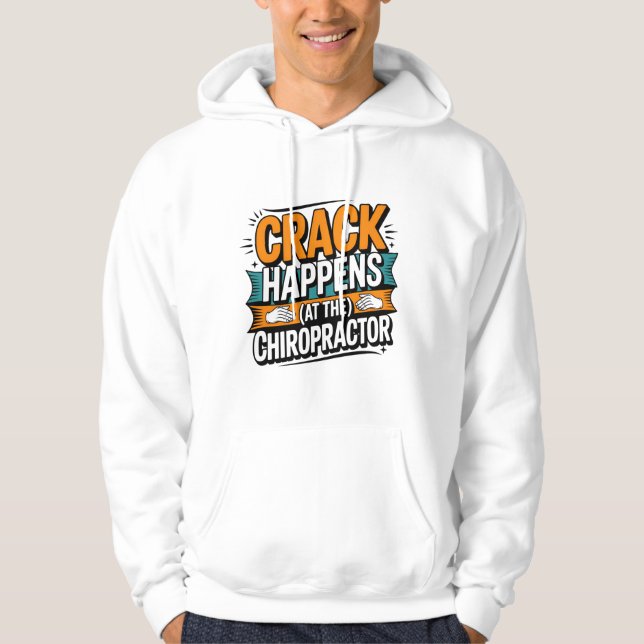 Veste À Capuche Drôle Chiropratique Citation Spine Crack Humour (Devant)