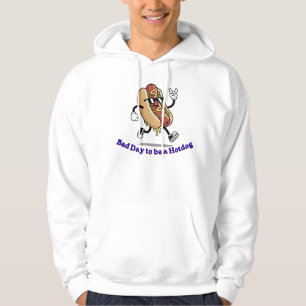 Veste À Capuche Drôle Cool Hotdog Retro Dessin Animé Argot Graphiq