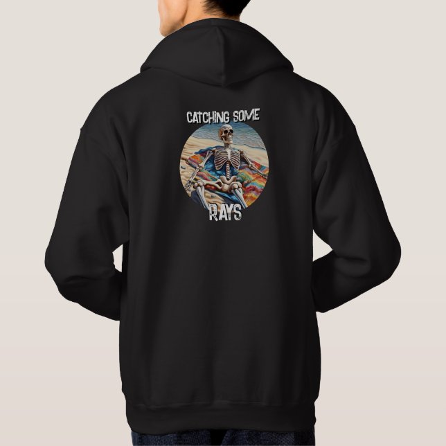 Veste À Capuche Drôle De Regarder Quelques Rayons Skeleton T-Shirt (Dos)