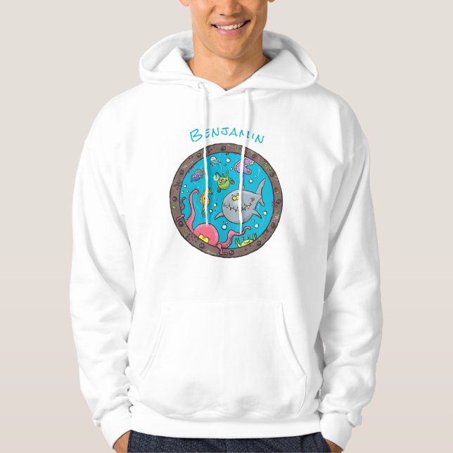 Veste À Capuche Drôle des créatures marines sous l'eau dessin anim (Devant)