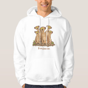 Veste À Capuche Drôle dessin de la famille meerkat