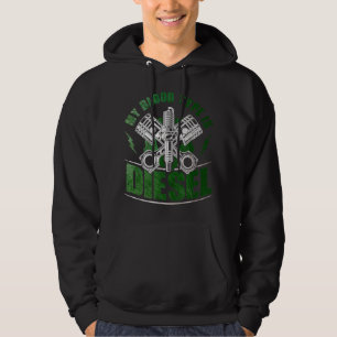 Veste À Capuche Drôle Diesel Mécanique Don Mon Type De Sang Est Di