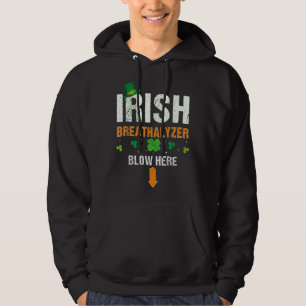 Veste À Capuche Drôle irlandais souffle d'alcoolémie ici St. Patri