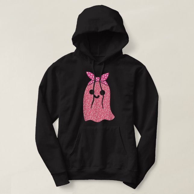 Veste À Capuche Drôle Le Cancer Du Sein Fantôme Est Boite Feuille  (Design devant)