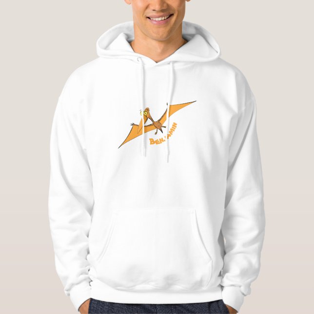 Veste À Capuche Drôle mignon dessin animé de pterodactyle volant o (Devant)
