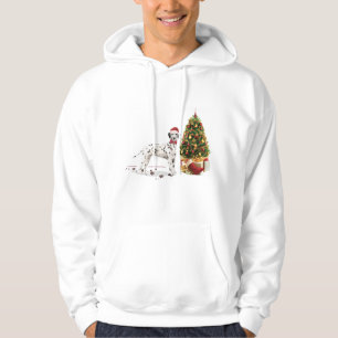 Veste À Capuche Drôle Noël Dalmation Chien et Arbre
