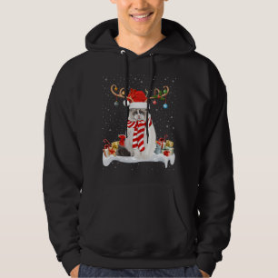 Veste À Capuche Drôle Noël Éclairage Reindeer Santa Hat Ragdoll Ch