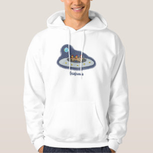 Veste À Capuche Drôle poule dans l'espace dessin animé