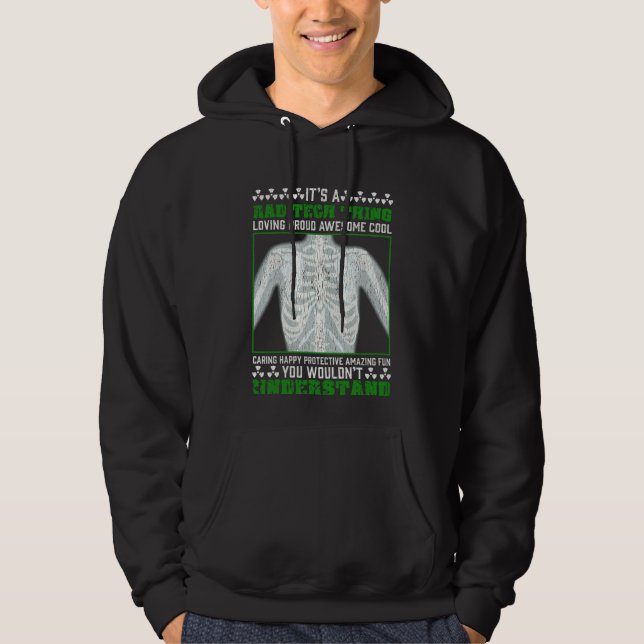 Veste À Capuche Drôle Rad Tech Blague X-ray Humour radiologique (Devant)