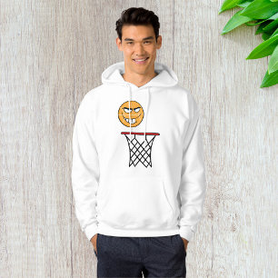Veste À Capuche Drôle souriant Basketball visage Dunking
